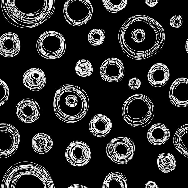 الگوی بدون درز دایره‌های ابله سیاه و سفید وکتور