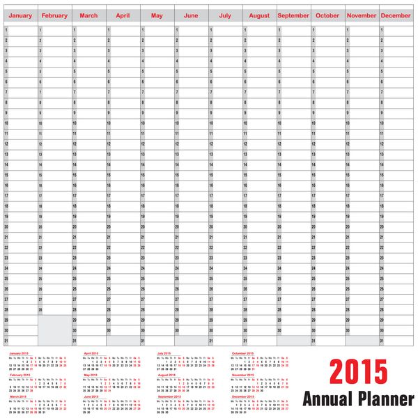 جدول جدول - ann planner 2015