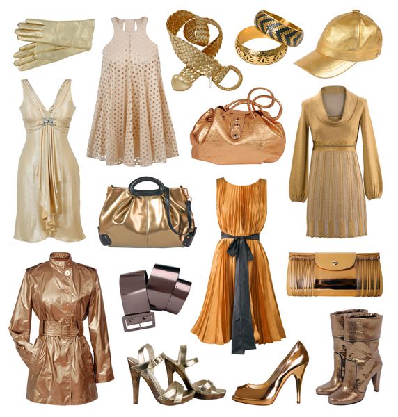 مجموعه لباس زنانه طلایی