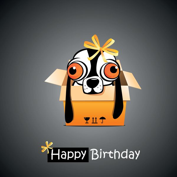 هدیه سگ لبخند تولدت مبارک