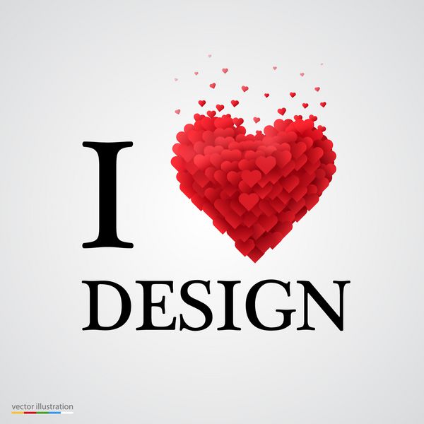 من عاشق طراحی نوع فونت با علامت قلب هستم