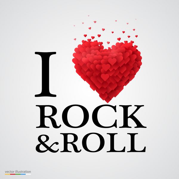 I love and roll نوع فونت با علامت قلب