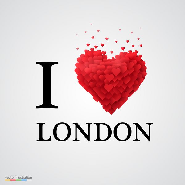 من عاشق لندن هستم نوع فونت با علامت قلب