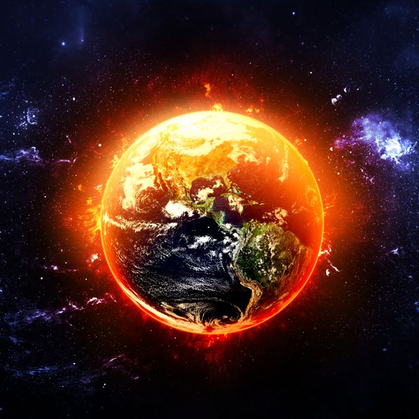 زمین آتشین - عناصر این تصویر ارائه شده توسط ناسا