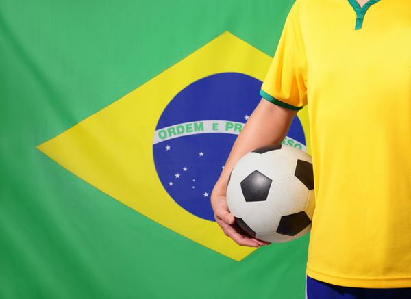 پرچم برزیل و فوتبال