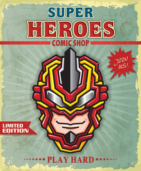 طراحی پوستر فروشگاه طنز فوق قهرمان پرنعمت