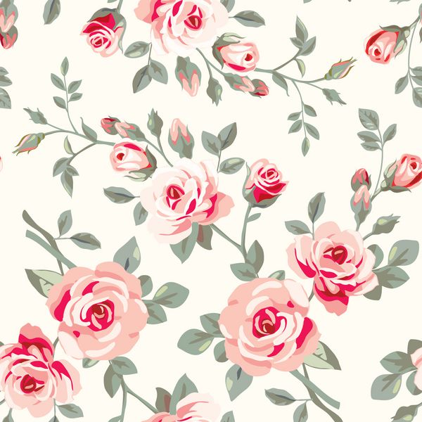 کاغذ دیواری با گل رز