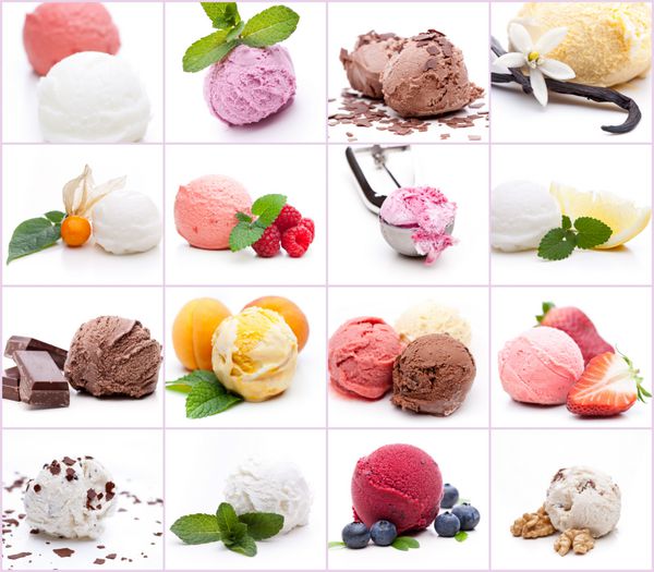 اسکوپ های مختلف بستنی