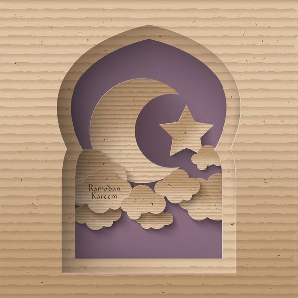 وکتور کارتن سه بعدی گرافیک مسلمان ترجمه رمضان کریم - سخاوت در ماه مبارک شما را برکت دهد