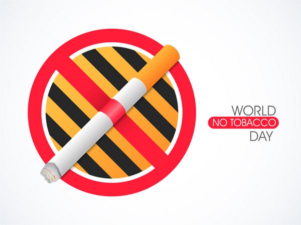 طراحی برچسب برچسب یا برچسب شیک ضد سیگار با سیگار در پس زمینه خاکستری برای روز جهانی بدون سیگار