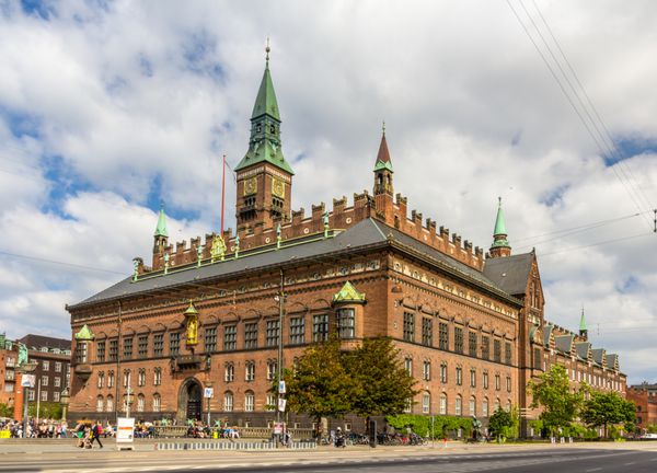 نمای تالار شهر کپنهاگ دانمارک