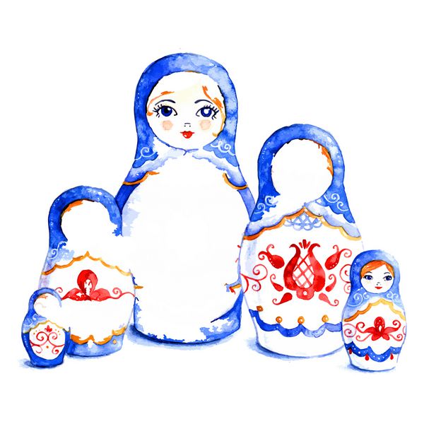 عروسک های ماتریوشکا سنتی روسی