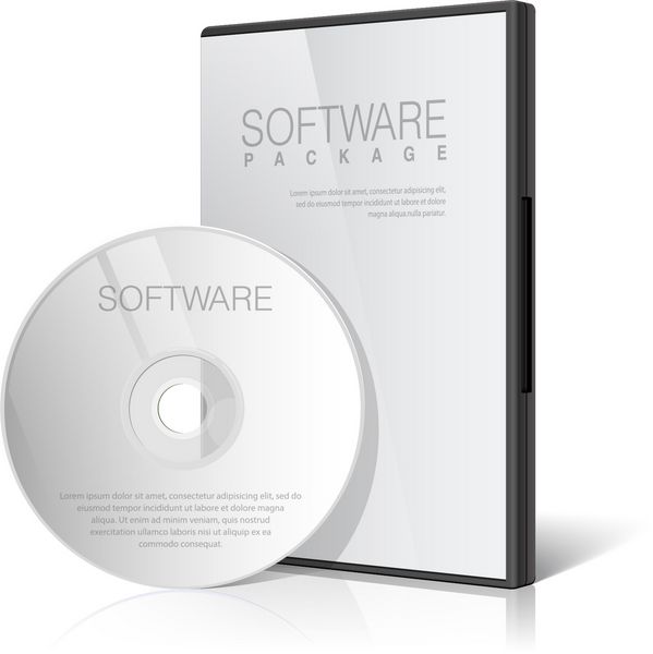 مورد واقع گرایانه جالب برای دیسک دی وی دی یا سی دی با دیسک دی وی دی یا سی دی متن بازتاب و پس زمینه در لایه های جداگانه وکتور