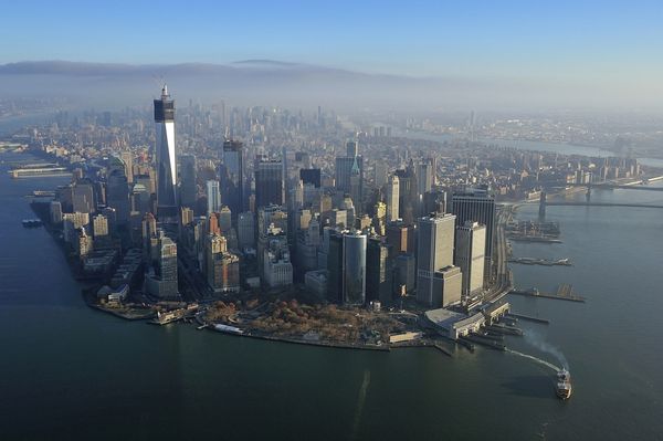 نمای هوایی از منهتن پایین نیویورک