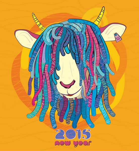 goat 2015 new year 2015 illustration