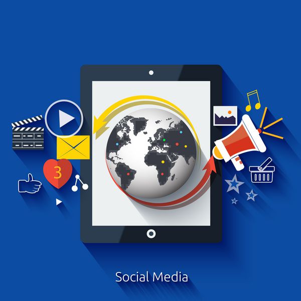 رسانه های اجتماعی ابر آیکون های برنامه مجموعه ای برای برنامه های کاربردی وب و موبایل رسانه های اجتماعی