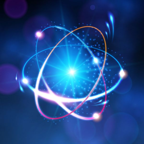 مدل اتمی چراغ های نئون درخشان وکتور