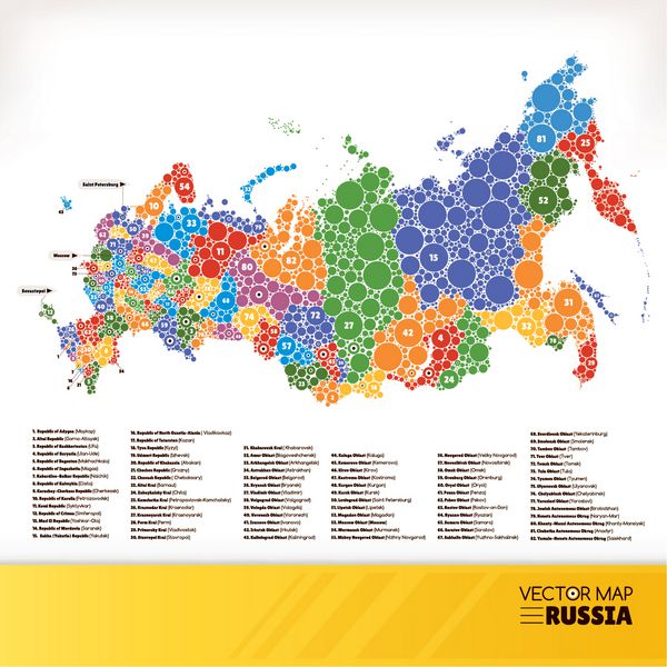 وکتور نقشه روسیه