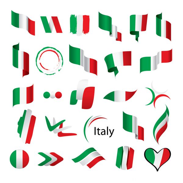 بزرگترین مجموعه پرچم های وکتور ایتالیا