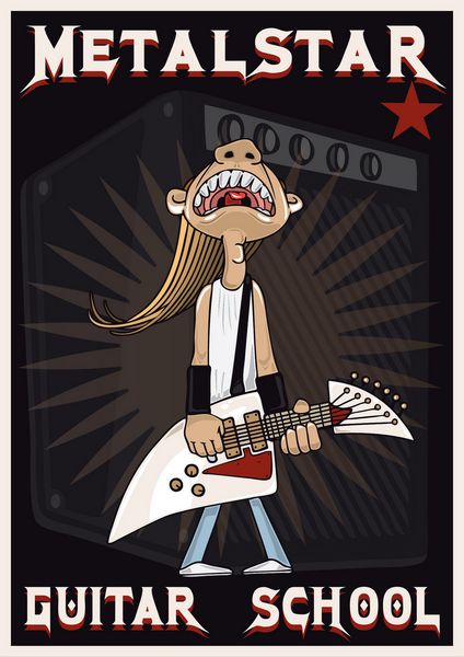 تصویر پوستر یک نوازنده گیتار الکتریک
