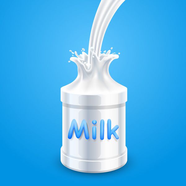پاشیدن شیر وکتور