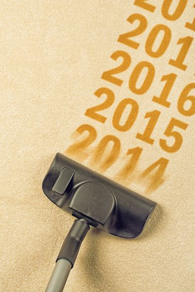 نمای بالای جاروبرقی جاروبرقی سال شماره 2014 از سکانس ترک فرش کاملاً جدید 2015 2016 مفهوم جدید سال 2015 مبارک سال 2014 را برای بررسی پشت سر گذاشتیم
