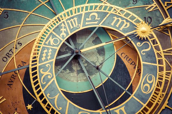 جزئیات ساعت نجومی پراگ orloj در شهر قدیمی پراگ