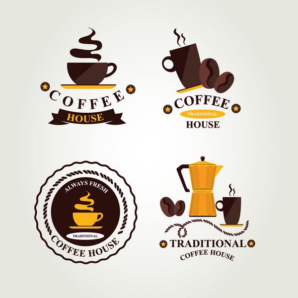برچسب قهوه منوی نماد