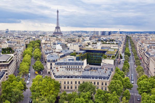نمای پانوراما از پاریس از طاق پیروزی