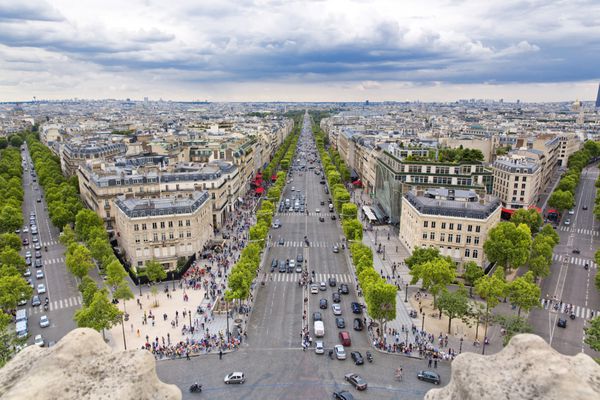 نمای پانوراما از پاریس از طاق پیروزی