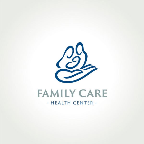 نماد مرکز بهداشت پزشکی مراقبت از خانواده نماد الگوی لوگو