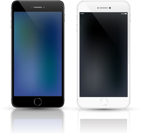 مدل واقعی گوشی هوشمند سفید و سیاه مدل گوشی ایزوله می توانید برای چاپ قاب یا پس زمینه و وب سایت استفاده کنید