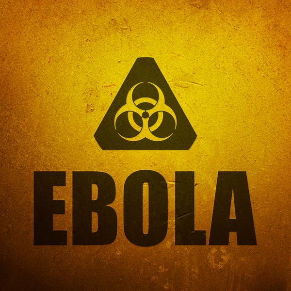 علامت هشدار زرد رنگ خطر زیستی ابولا