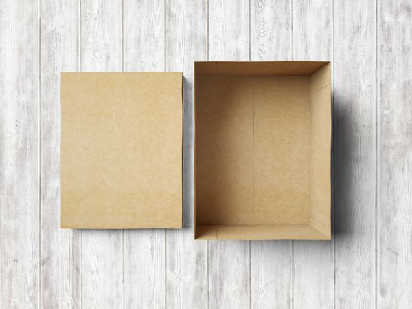 جعبه شکل خالی ساخته شده از مقوا
