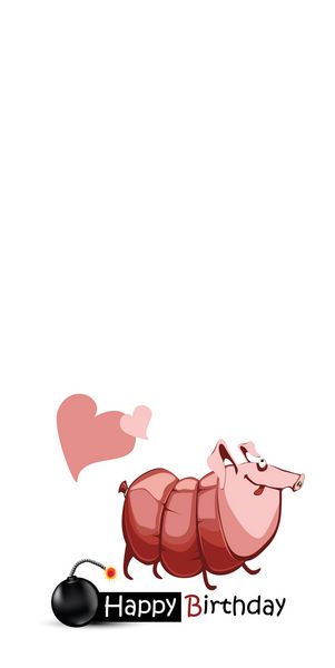 تولدت مبارک لبخند سوسیس خوک