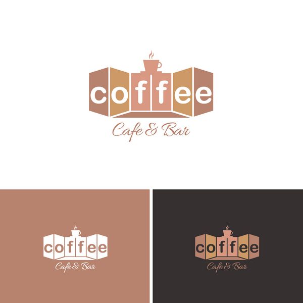 قهوه آیکون های وکتور کافه آرم علامت الگوی نماد