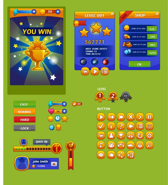 عناصر رابط بازی منبع و نمادهای منبع برای بازی ها
