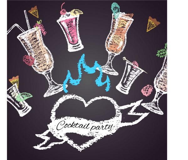 تصویر نقاشی شده با گچ رنگی برای مهمانی دم