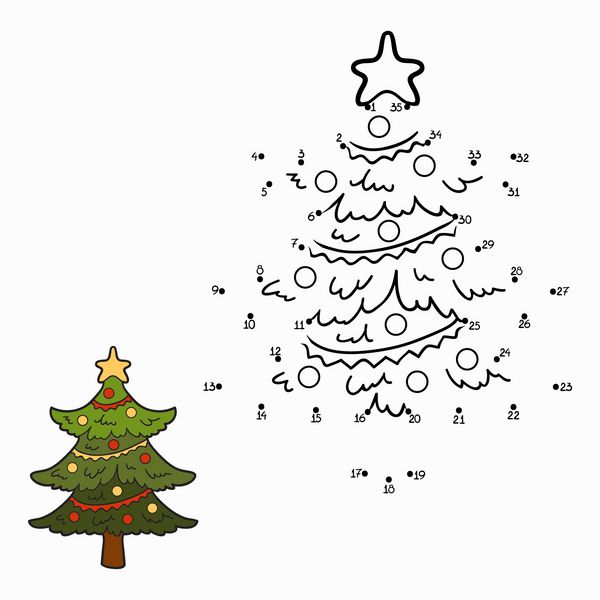 بازی اعداد درخت کریسمس