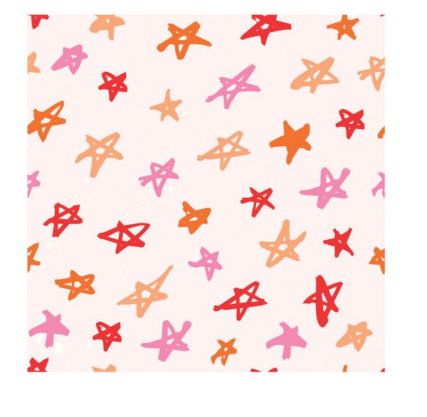 الگوی بدون درز با ستاره های کشیده شده با دست پس زمینه ستاره های جوهر انتزاعی زیورآلات انتزاعی چند رنگ با ستاره