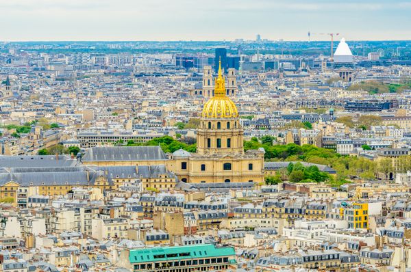 نمای هوایی منظره شهری پاریس در فرانسه