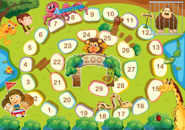 بازی رومیزی با موضوع باغ وحش با اعداد