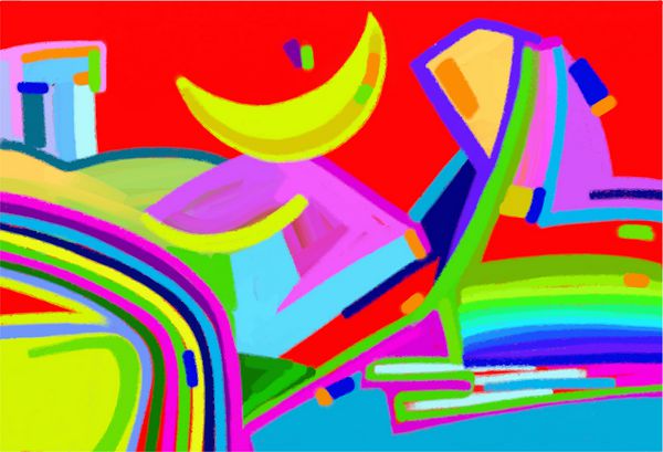 ترکیب رنگارنگ انتزاعی هنر دیجیتال اصلی پس زمینه وکتور