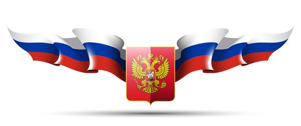 وکتور بنر جشن با پرچم های فدراسیون روسیه
