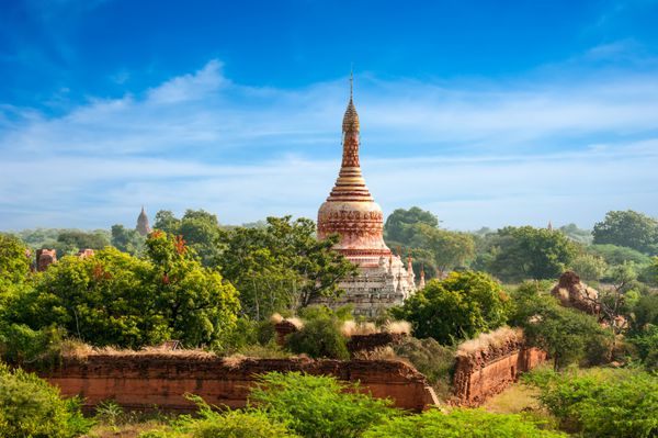مناظر و مقاصد سفر معماری شگفت انگیز معابد بودایی قدیمی در پادشاهی باگان میانمار برمه