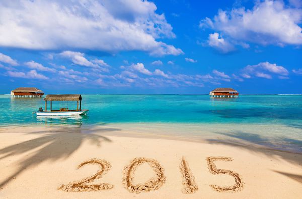 اعداد 2015 در ساحل - مفهوم پس زمینه تعطیلات