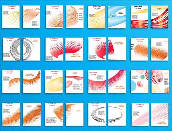 مجموعه ای از قالب های بروشور طراحی بروشور پس زمینه مدرن انتزاعی