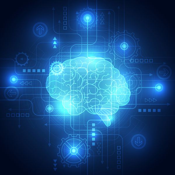 مغز دیجیتال مدار الکتریکی انتزاعی مفهوم فناوری