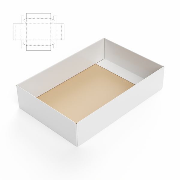 جعبه سینی با قالب چاپ آبی