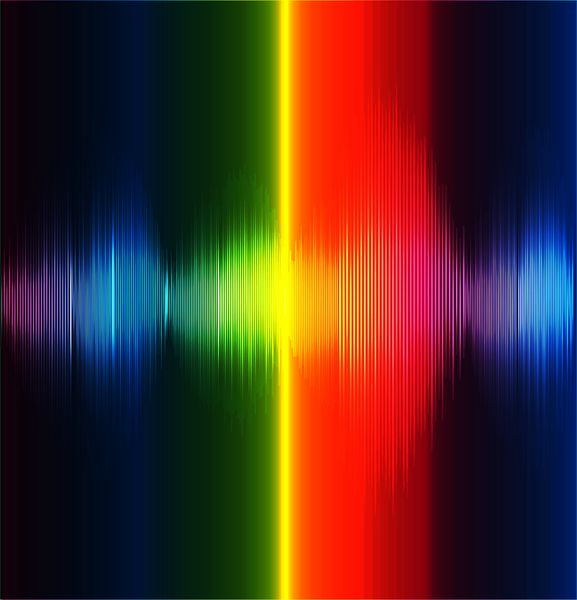 امواج صوتی نوسانی نور قرمز می درخشند پس زمینه فناوری انتزاعی بردار